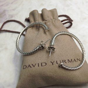 Sterling Silver Big C Earrings
